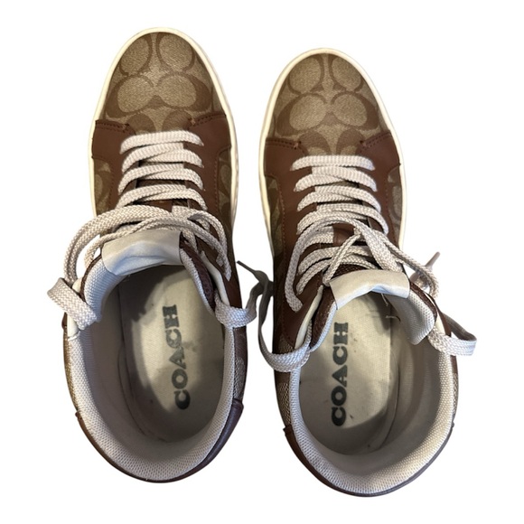 Coach High-Top Signature Canvas Sneakers - Size 9B - Gently Used! - Picture 2 of 6